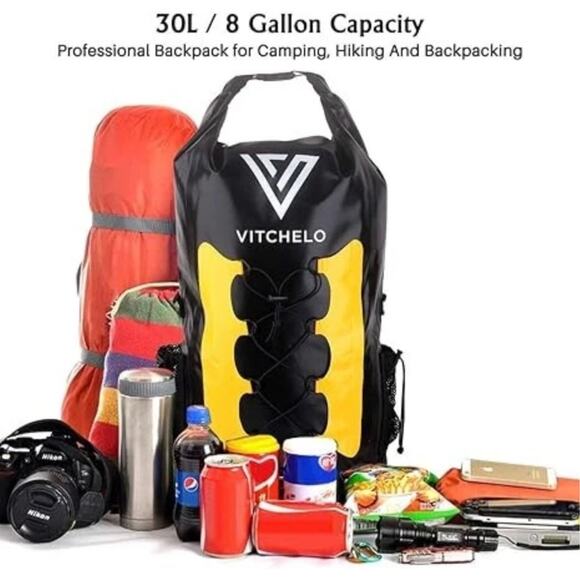 Vitchelo 30L Dry Bag Backpack With Waterproof Phone Bag Men Women - Picture 5 of 10